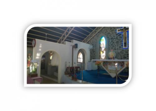 CHRUCH INSIDE ARCHIES ALONG WITH STONE WALL & GRANITE FRAMEING ALTER 3